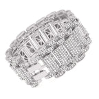 Hip-Hop Diamond-Studded Wide Alloy Men's Bracelet