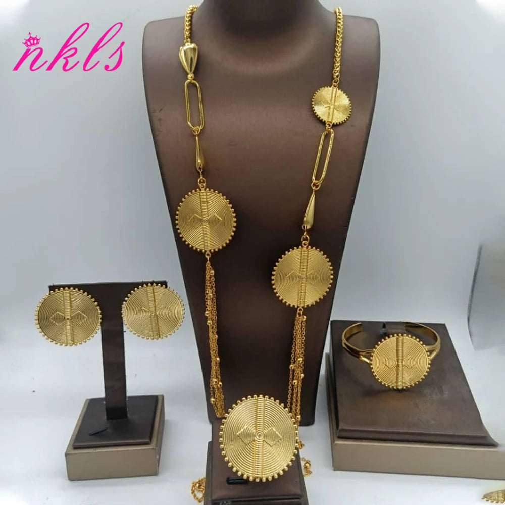 Long Chain Earrings Fashion Dubai Color Jewelry