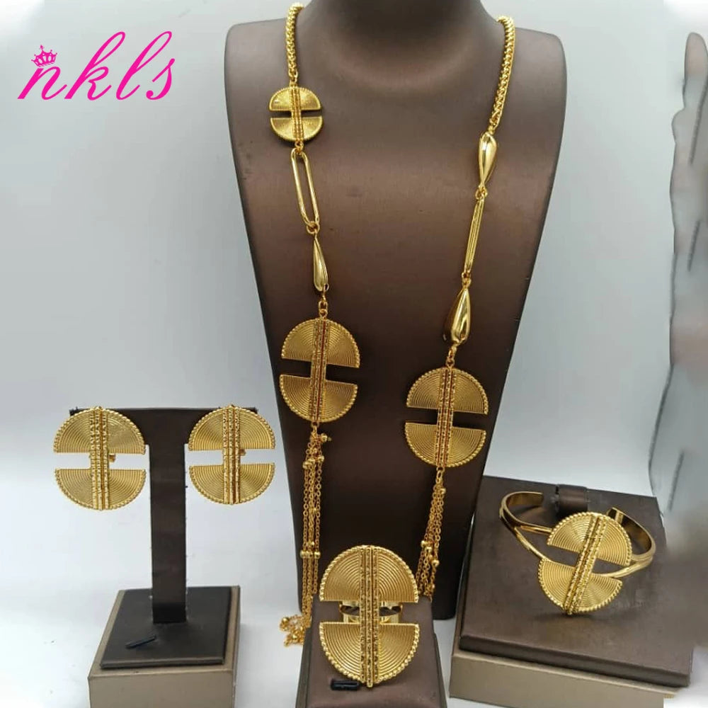 Long Chain Earrings Fashion Dubai Color Jewelry