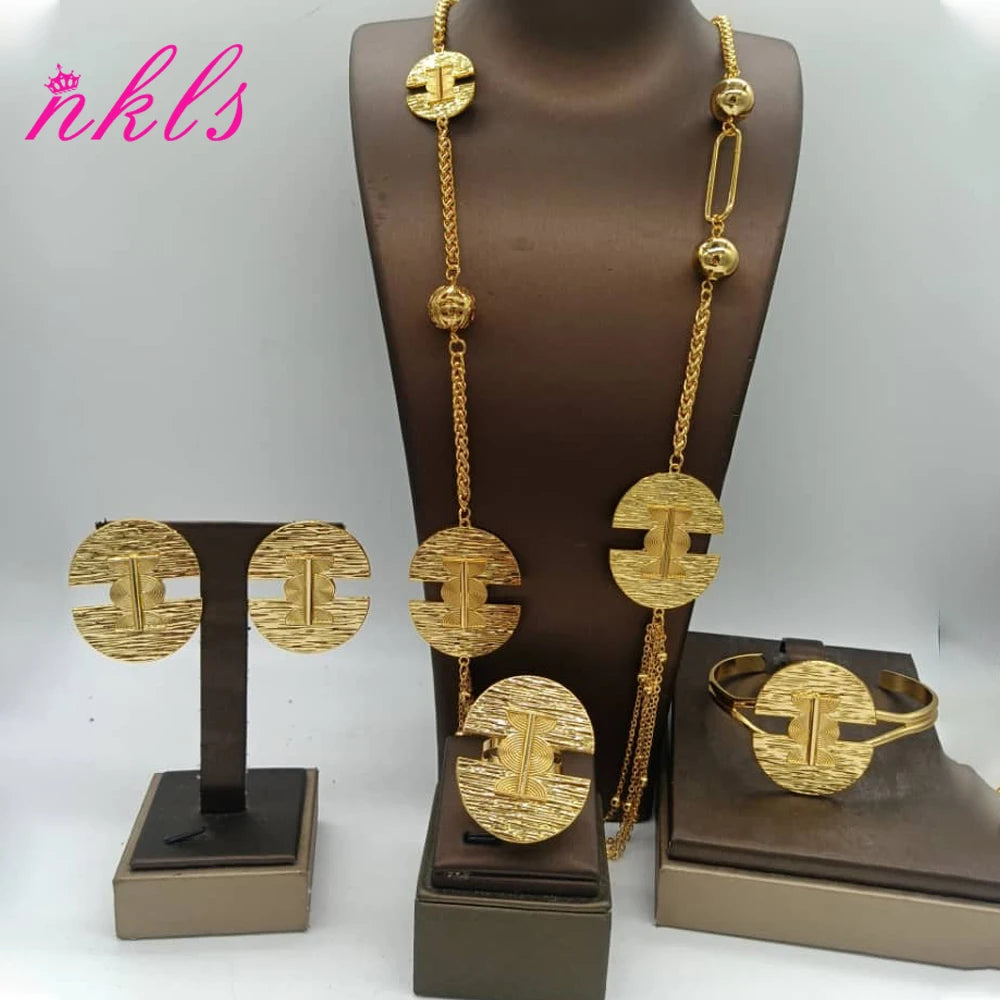 Long Chain Earrings Fashion Dubai Color Jewelry