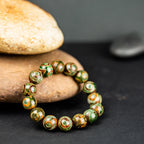 14mm Natural Stone Agate Beaded Bracelet Handmade.