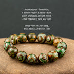 14mm Natural Stone Agate Beaded Bracelet Handmade.