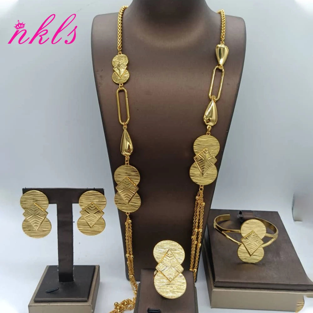 Long Chain Earrings Fashion Dubai Color Jewelry