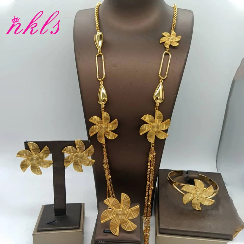 Long Chain Earrings Fashion Dubai Color Jewelry