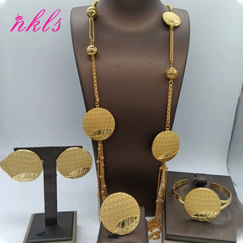 Long Chain Earrings Fashion Dubai Color Jewelry