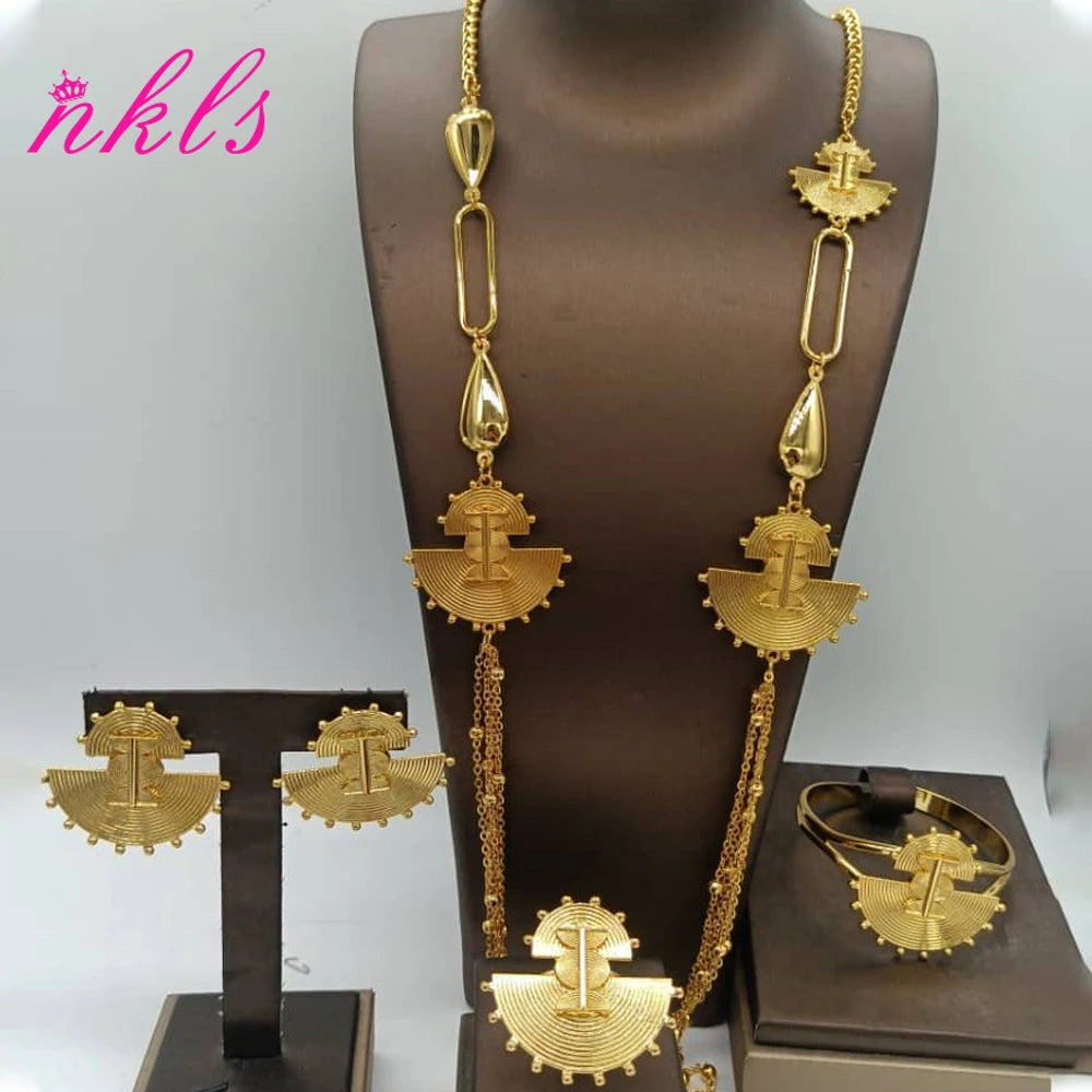 Long Chain Earrings Fashion Dubai Color Jewelry