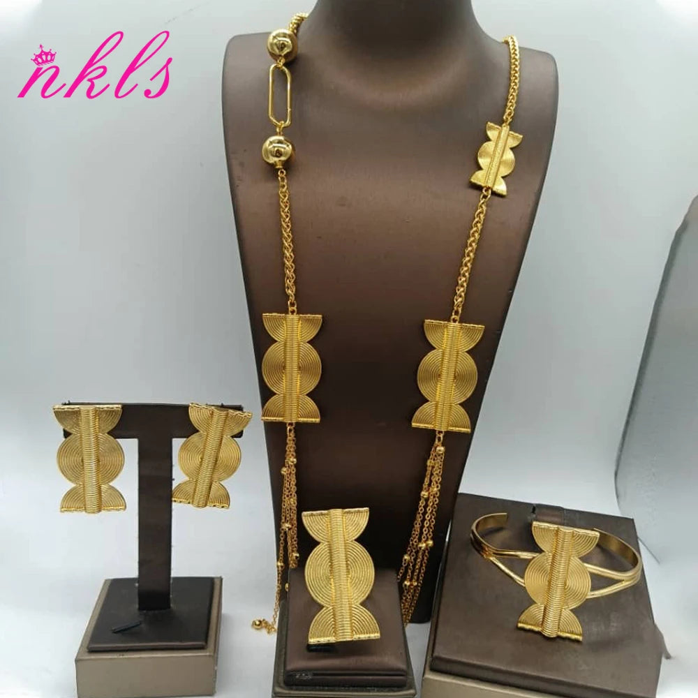 Long Chain Earrings Fashion Dubai Color Jewelry