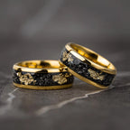 8MM Meteorit Wolframring für Herren Modeschmuck