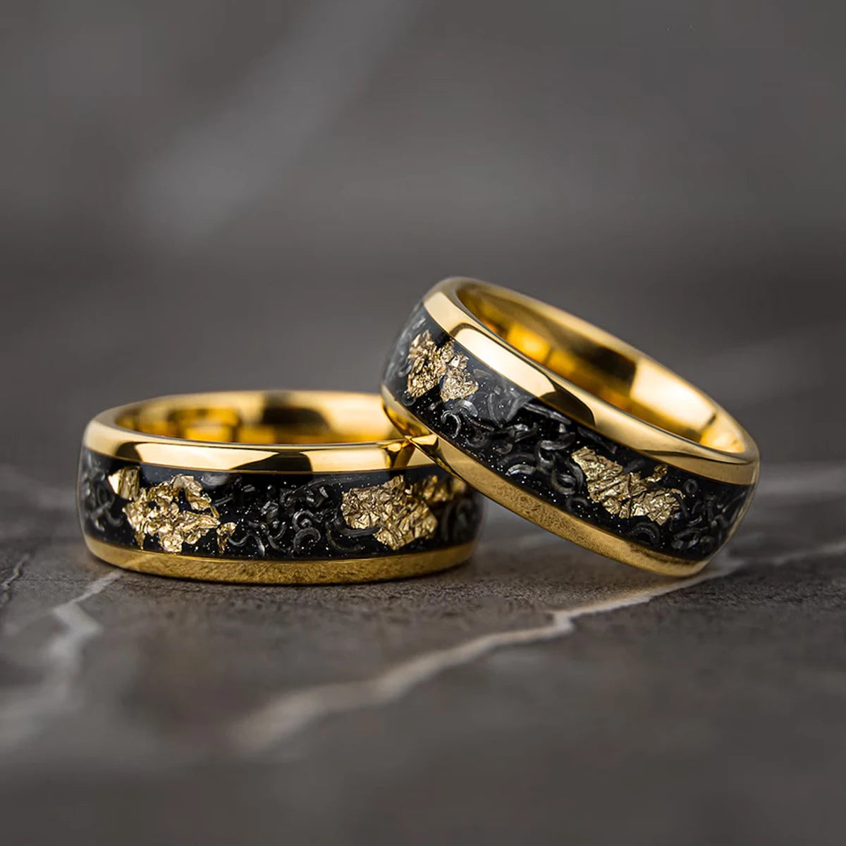 8MM Meteorite tungsten ring for man fashion jewelr