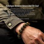 14mm Natural Stone Agate Beaded Bracelet Handmade.