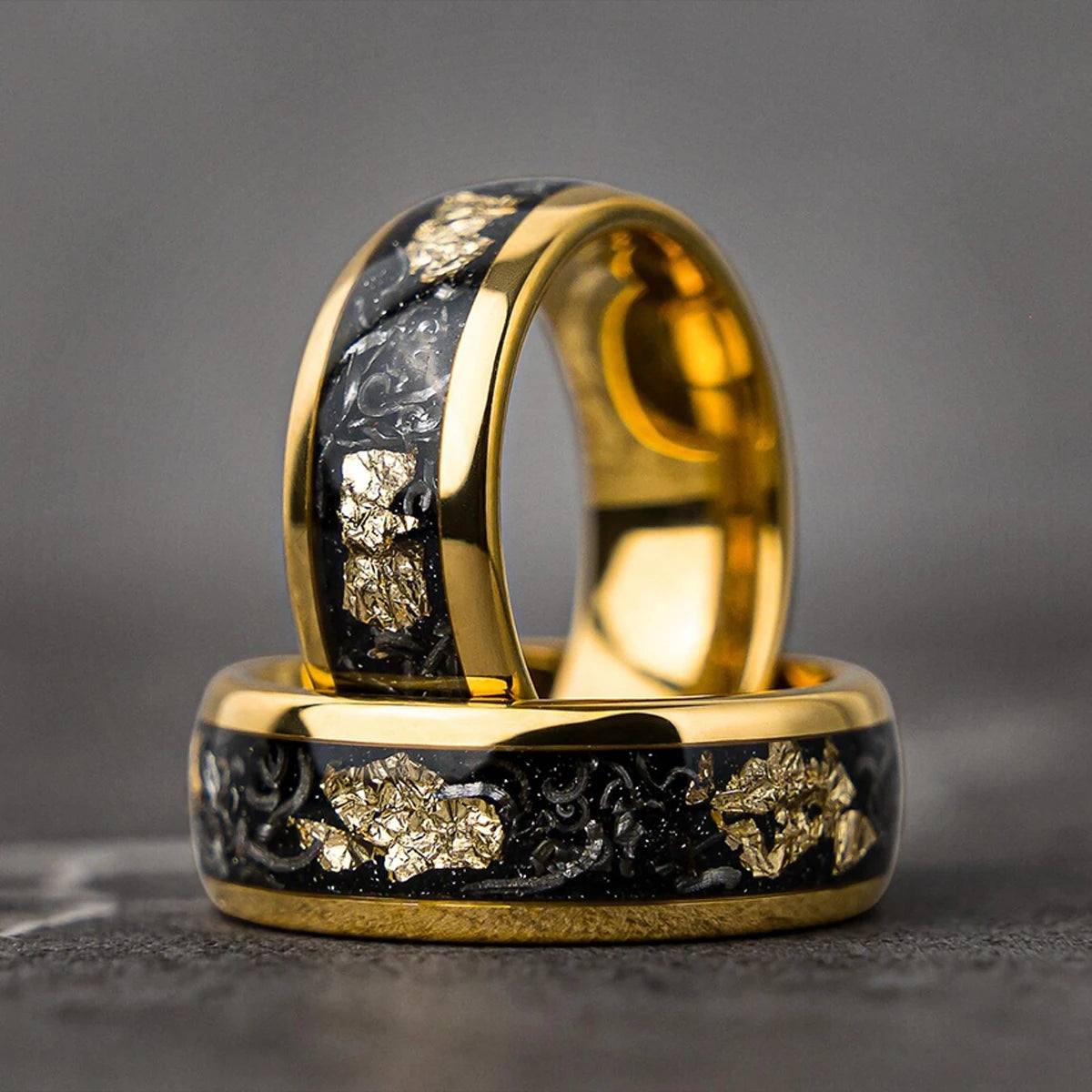 8MM Meteorite tungsten ring for man fashion jewelr