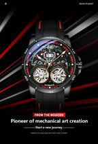 Ailang Herren Doppel-Tourbillon Skelett Automatik