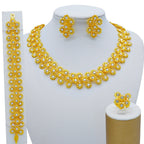 Dubai Women Gold Color Jewelry Sets African Wedding