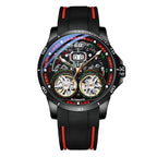 Ailang Herren Doppel-Tourbillon Skelett Automatik