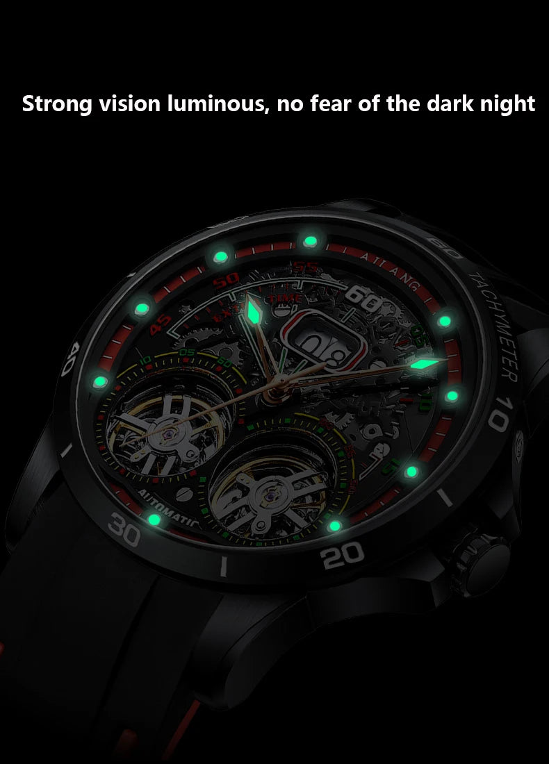 Ailang Men's Double Tourbillon Skeleton Automatic