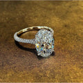 Solitaire Oval 4ct Lab Diamond cz Ring 100% Original - 5, 6, 7, 8, 9, 10