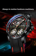 Ailang Herren Doppel-Tourbillon Skelett Automatik