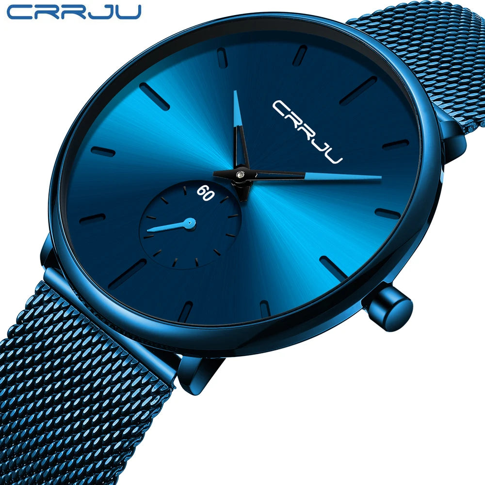 CRRJU New Watches Mens 2019 Man Fashion Simple