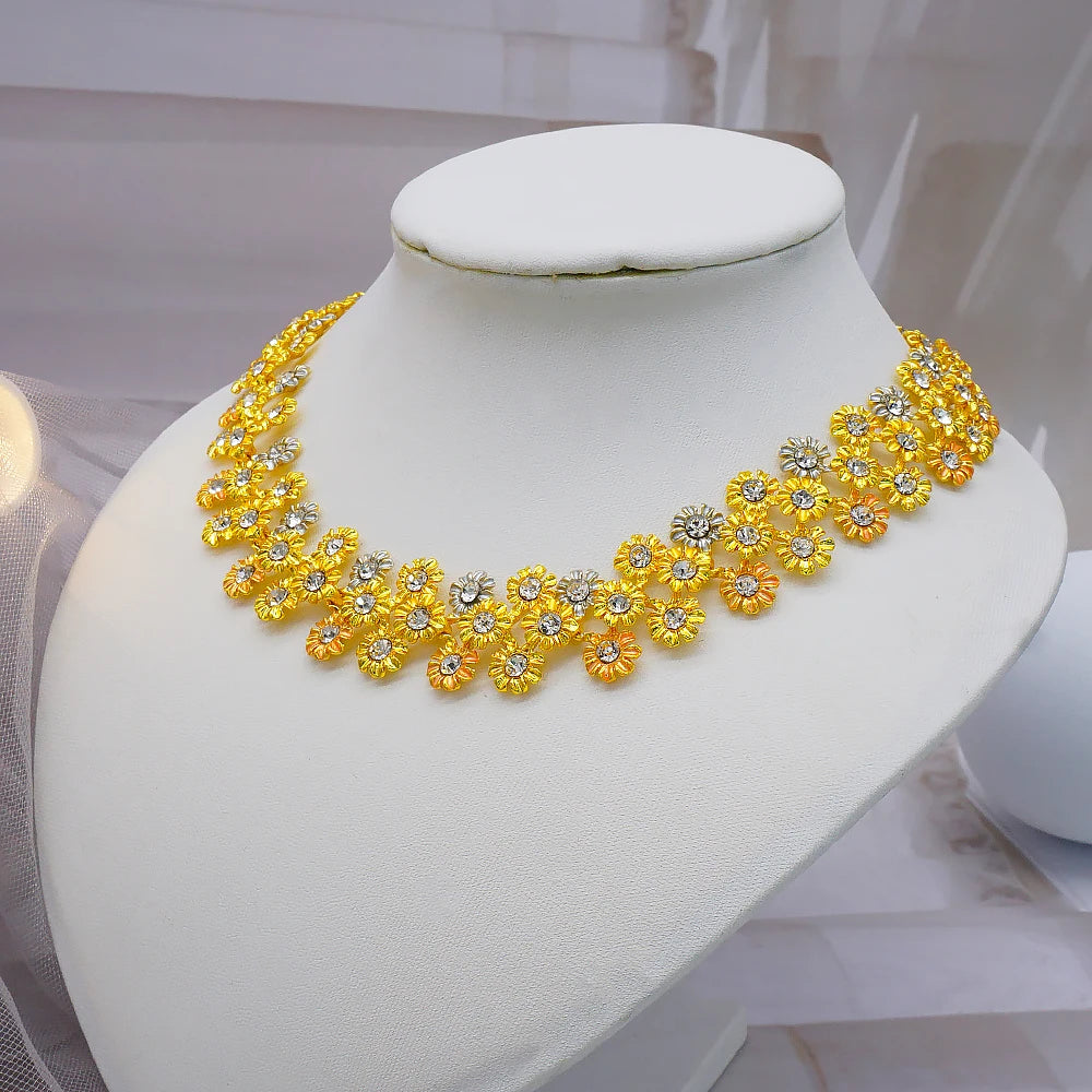 Dubai Women Gold Color Jewelry Sets African Wedding