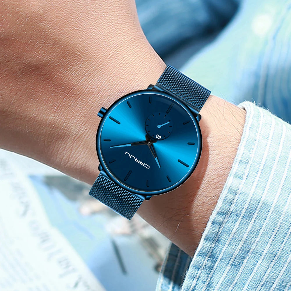 CRRJU New Watches Mens 2019 Man Fashion Simple