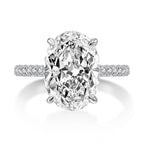 Solitaire Oval 4ct Lab Diamond cz Ring 100% Original
