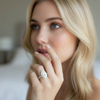 Solitaire Oval 4ct Lab Diamond cz Ring 100% Original