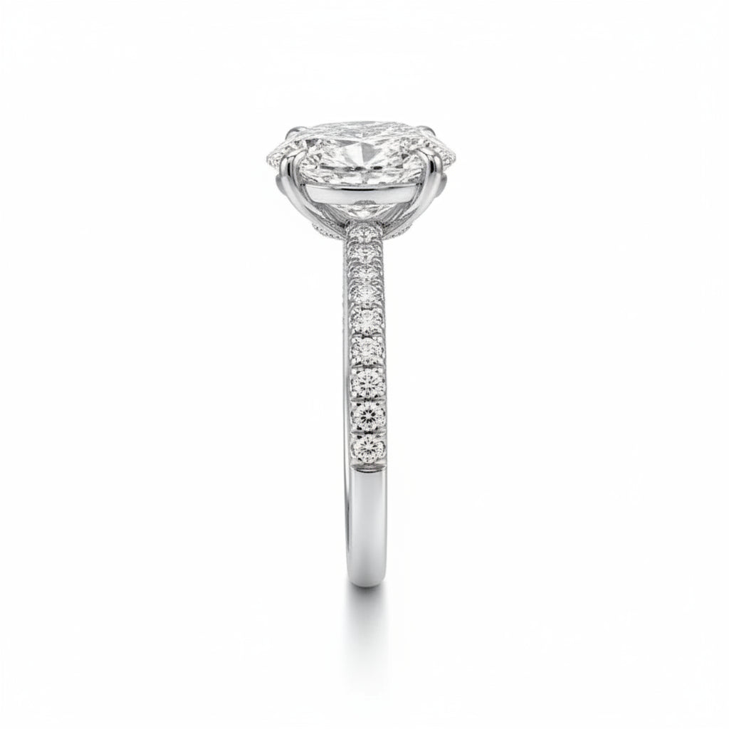 Solitaire Oval 4ct Lab Diamond cz Ring 100% Original