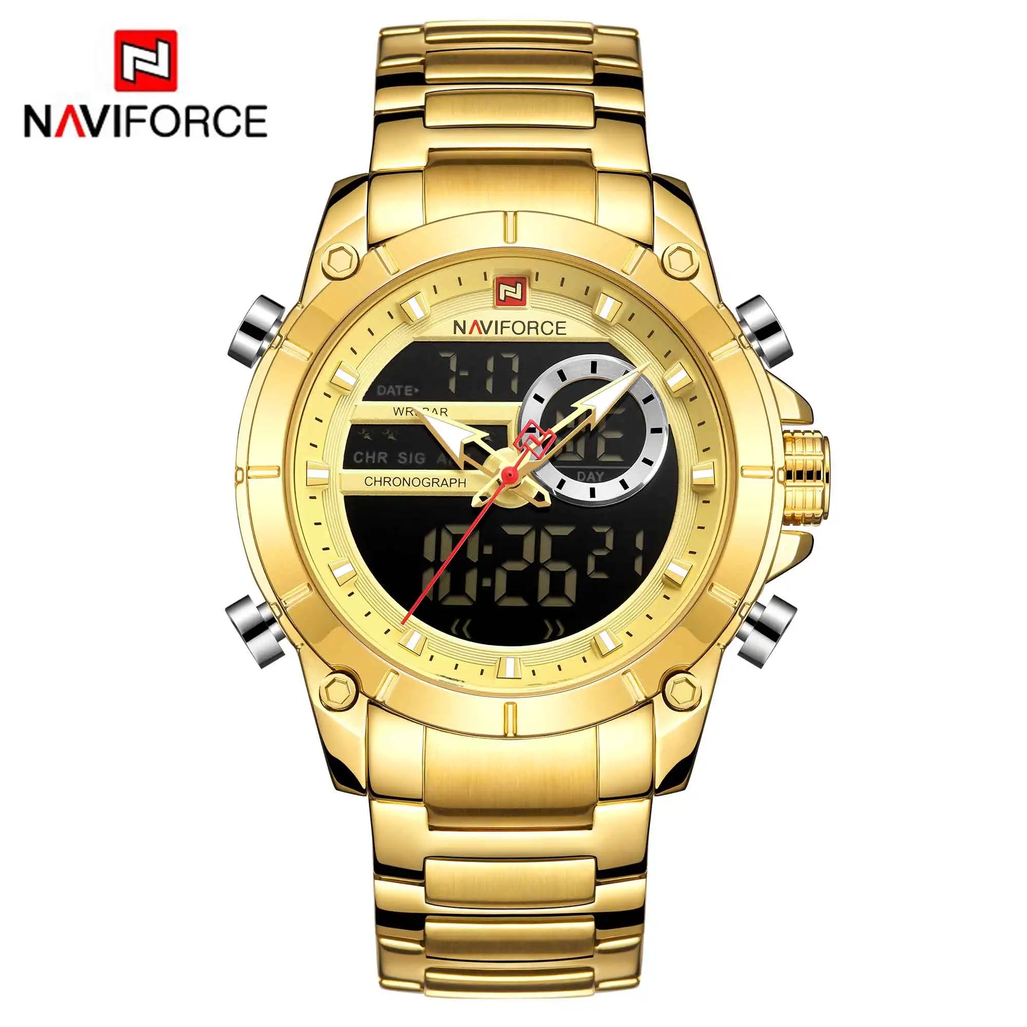 NAVIFORCE 9163 Luxury Original Sport Wrist Watch For - GG