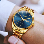 OLEVS Men Watches Waterproof Stainless Steel Quartz
