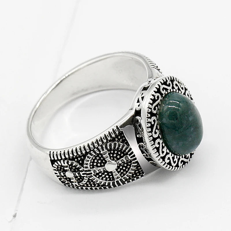 Real 925 Sterling Silver Men Ring Setting Oval
