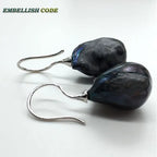 baroque pearl flame ball style hook dangle earring