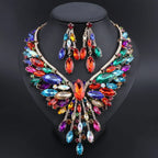 Crystal Bridal Jewelry Sets Wedding Party Costume.
