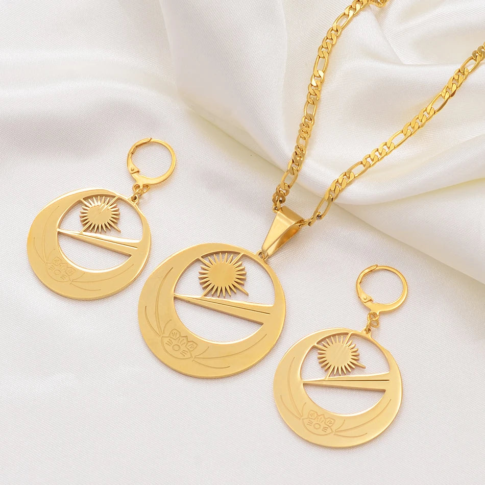 Anniyo Marshallese Flag Necklaces Earrings