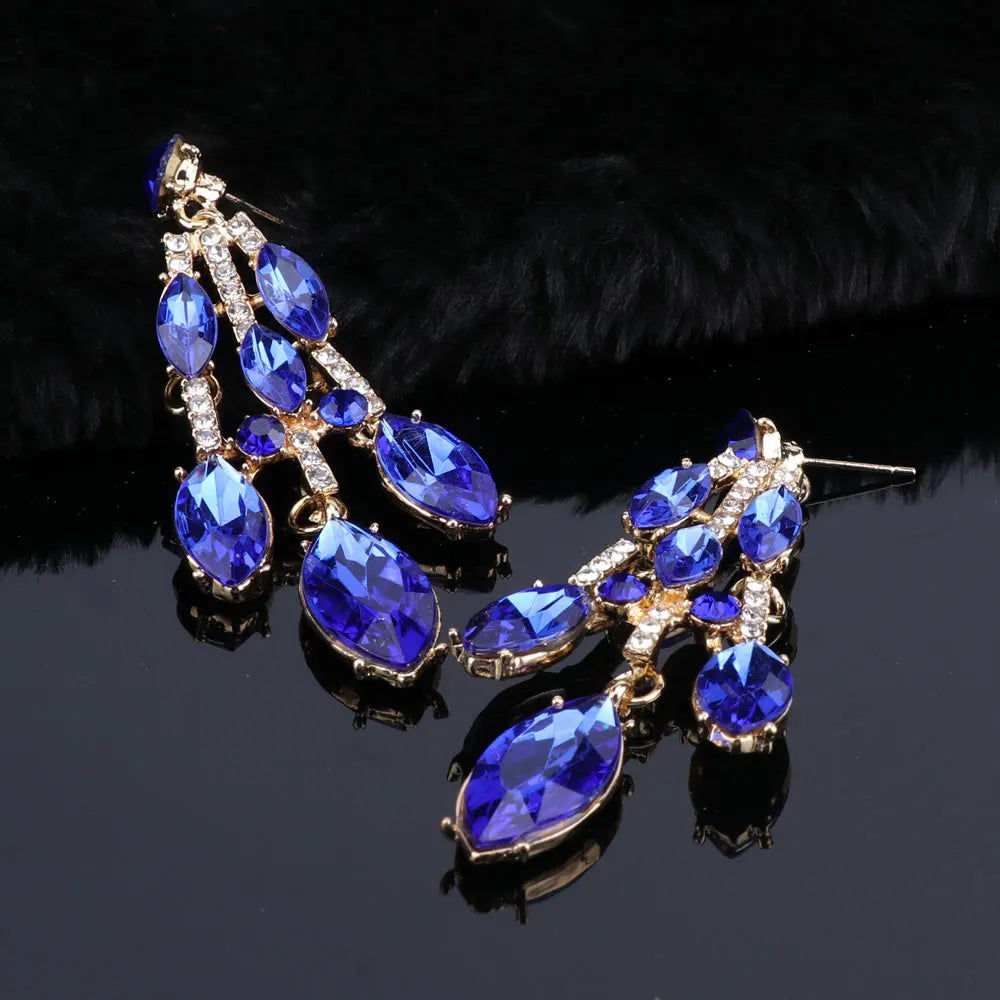 Crystal Bridal Jewelry Sets Wedding Party Costume.