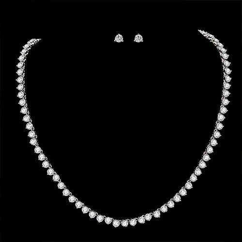 Luoteemi Silver Color 3 Prong Round Cubic Zirconia