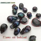 baroque pearl flame ball style hook dangle earring