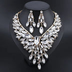 Crystal Bridal Jewelry Sets Wedding Party Costume.