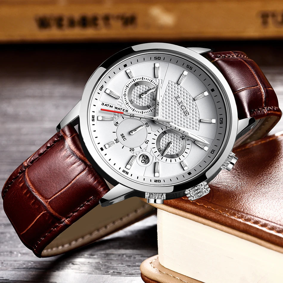 Lige Mens Watches Luxury Waterproof Sport Man