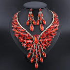 Crystal Bridal Jewelry Sets Wedding Party Costume.