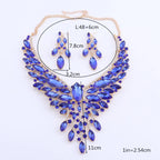 Crystal Bridal Jewelry Sets Wedding Party Costume.