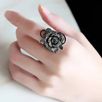 Ajojewel Rose Fleur en Strass Cristal Noir