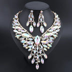 Crystal Bridal Jewelry Sets Wedding Party Costume.