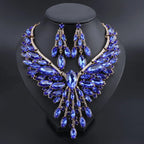 Crystal Bridal Jewelry Sets Wedding Party Costume.
