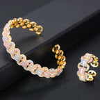GODKI Luxury African Bangle Ring Sets Fashion