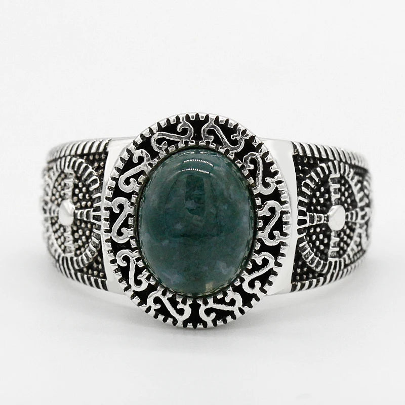 Real 925 Sterling Silver Men Ring Setting Oval