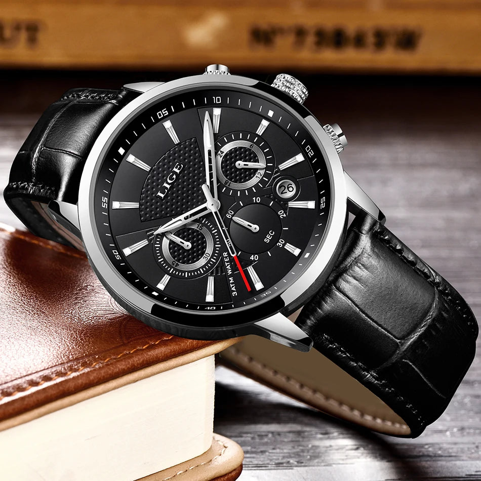 Lige Mens Watches Luxury Waterproof Sport Man