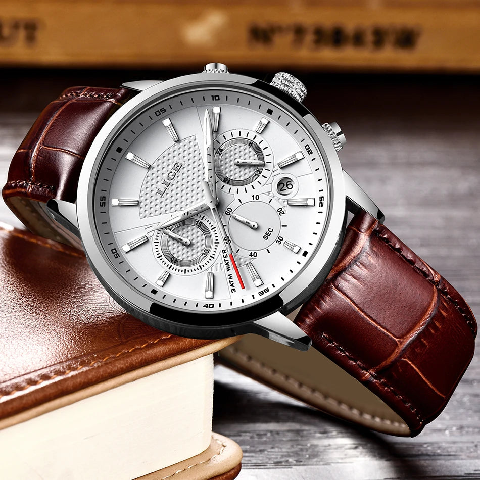 Lige Mens Watches Luxury Waterproof Sport Man
