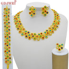 Dubai Women Gold Color Jewelry Sets African Wedding