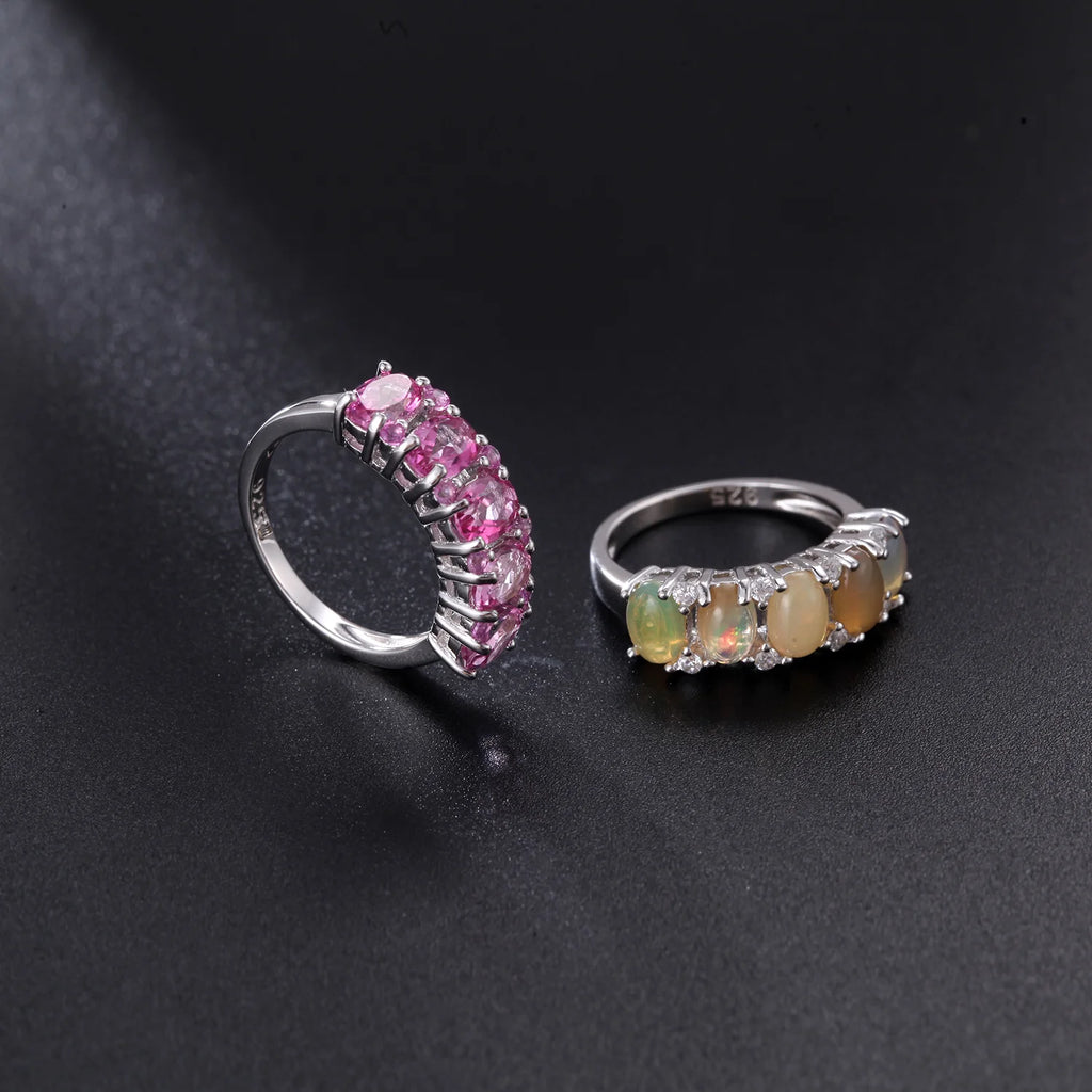 GEM'S Ballet 925 Sterling Silver Wedding Bands