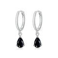 BAMOER Silver ISHWAR Green Water Drop Earrings 925 - SCE1018-BK / China Mainland
